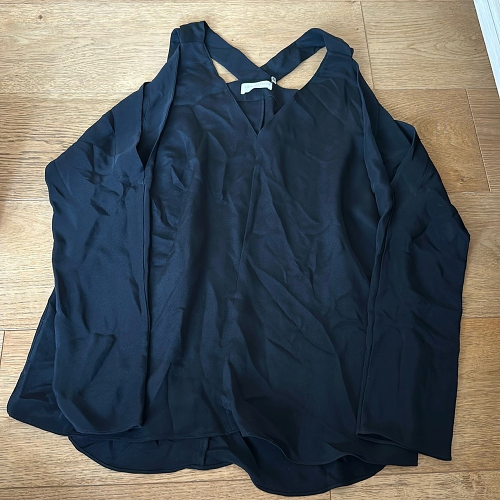 Black silky top